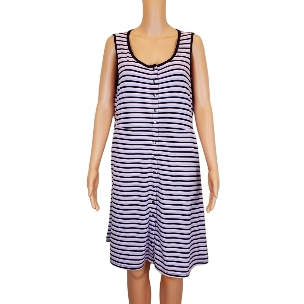 Torrid Sleeveless stripe Flare Jersey Mini dress size 0/L - Picture 11 of 13